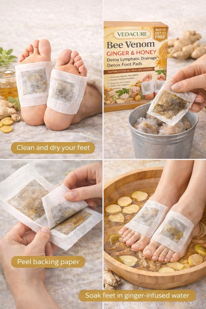 Vedacure Bee Venom Ginger & Honey Detox Pads ( BUY 10 GET 10 FREE )